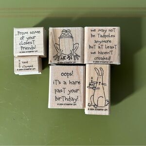 Stampin' Up! Wooden Rubber Stamps Set